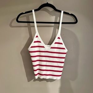 Ribbed, Striped Thick Tank